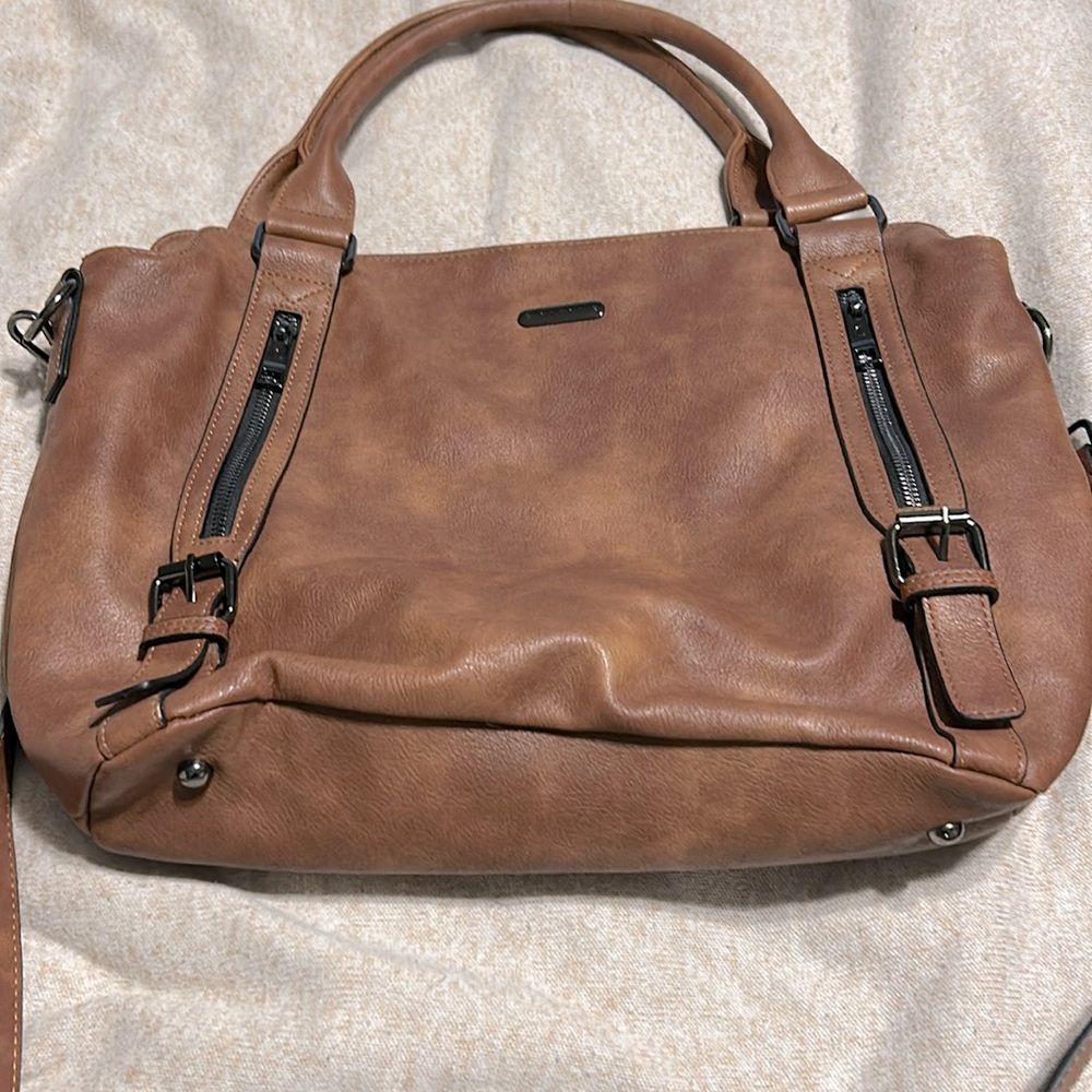 Brown tote for work or carryon